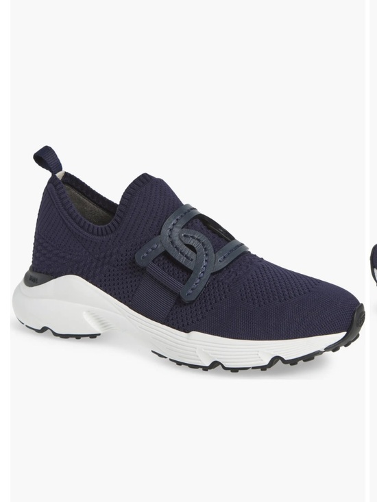 Tod's Shoes - Tod's Kate Navy Knit Slip-On Sneaker